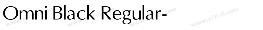 Omni Black Regular字体转换